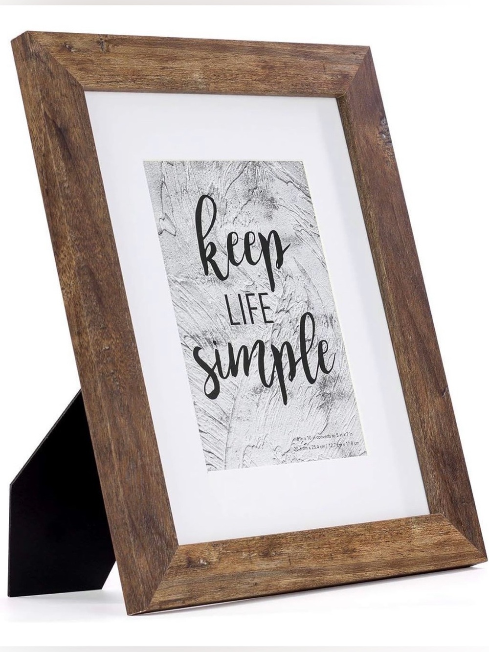Kennethan 8x10 Rustic Brown Wood Photo Frame for Tabletop or Wall Mount